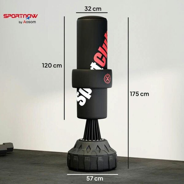 6ft Heavy Boxing Bag with Stand and Suction Cup Base