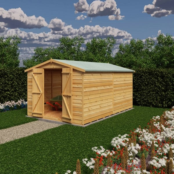 Shire Overlap Double Door No windows 12x8 Storage Shed