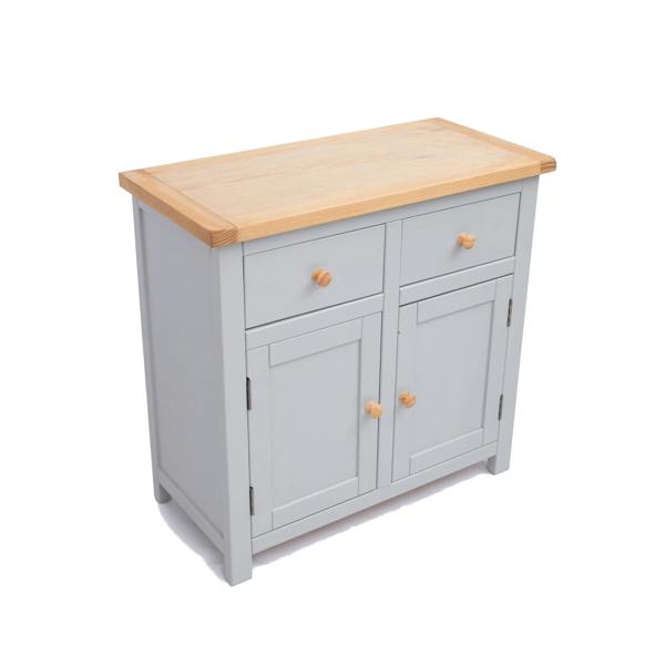 Cabinet Bits Argenta Light Grey 2 Drawer 2 Door Sideboard Wood Knob