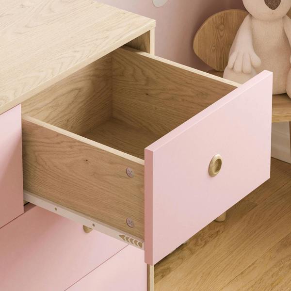 Junior Vida Neptune 5 Drawer Chest, Blue & Oak
