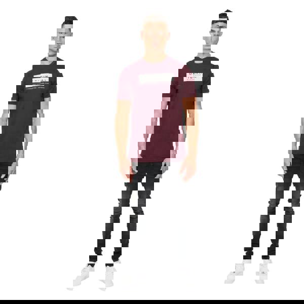 Crosshatch Mens Jamstate T-Shirt - Rum Raisin - 