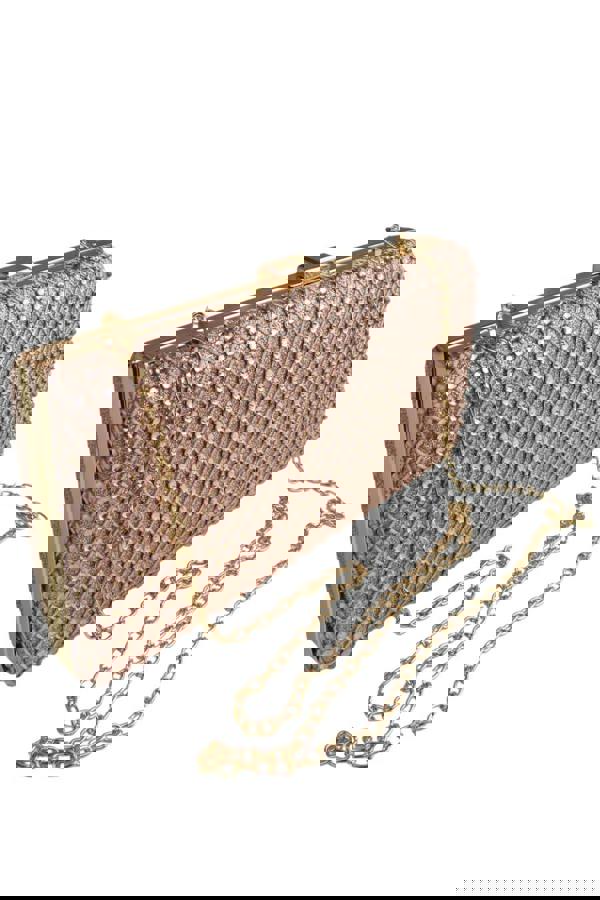 Paulo Due Diamante Lattice Clutch Bag