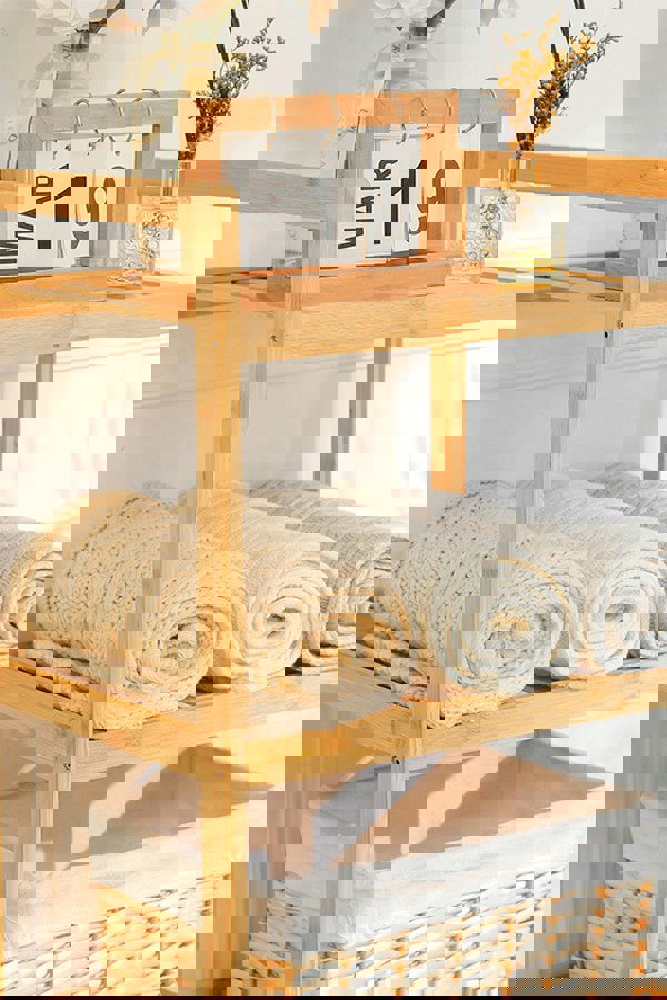 Living and Home Bamboo Laundry Hamper Basket with Liner Bag Storage Clothes Hamper with Handles