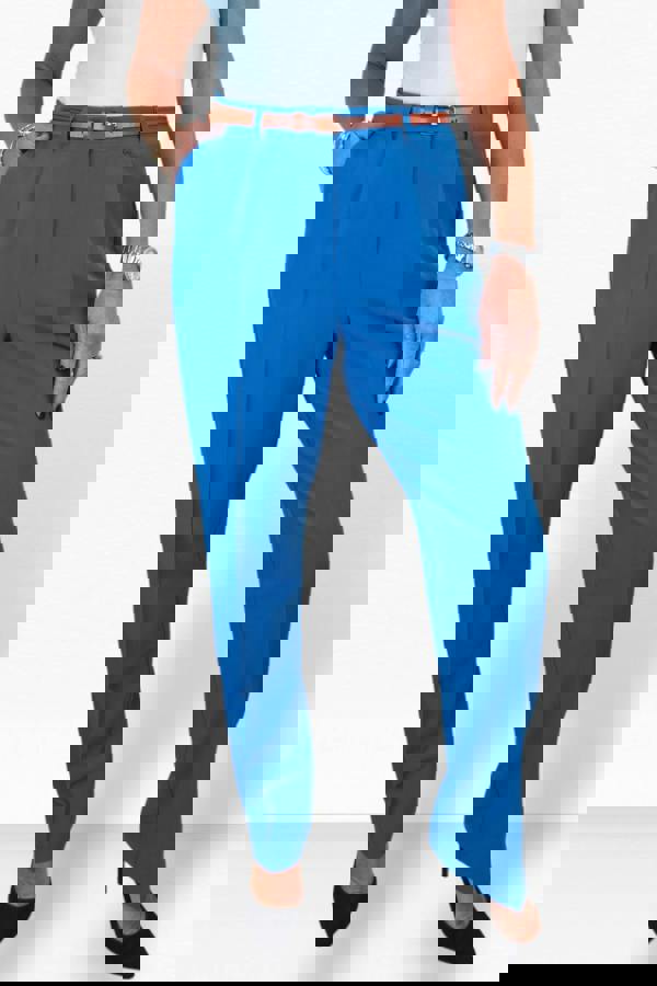 Paulo Due Women's Smart Tapered Leg Belted Trouser