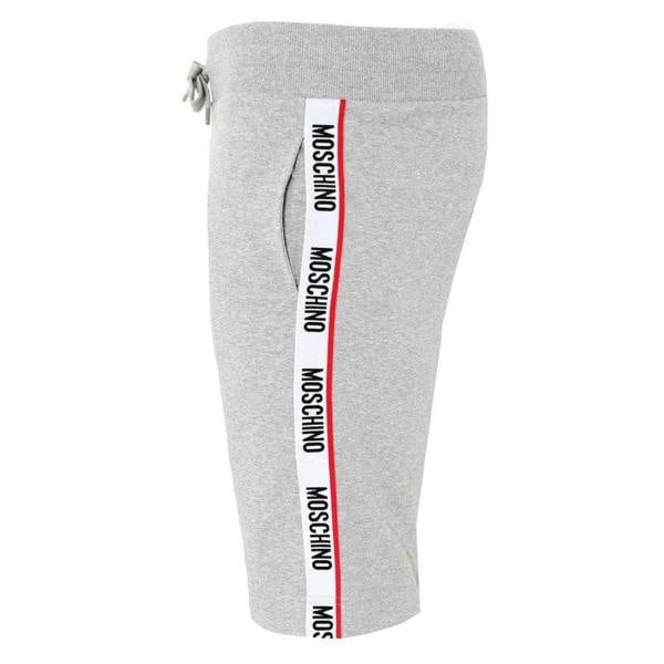 Moschino Mens Tape Branded Casual Shorts - Grey - 