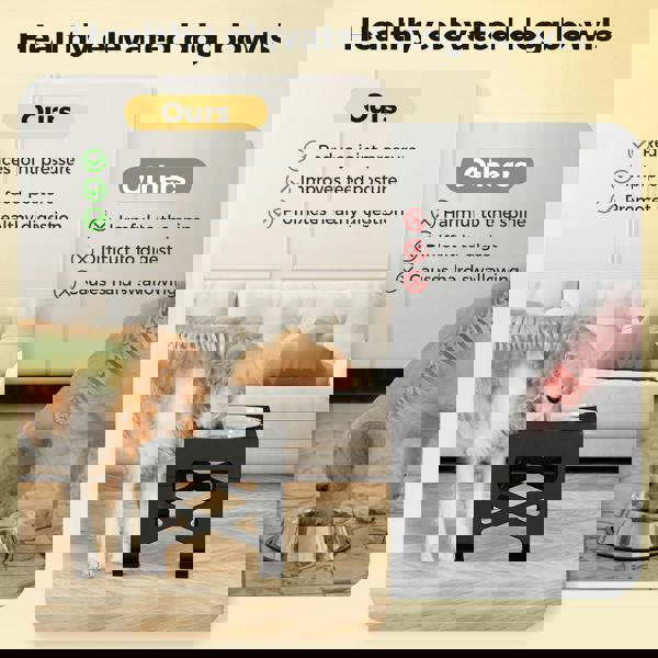 Skylos Raised Dog Feeding Bowl Elevated Pet Food Water Feeder Adjustable Folding