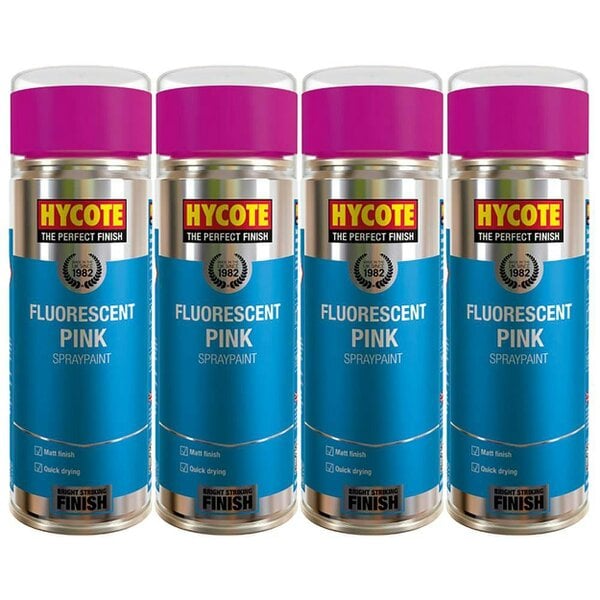 Hycote 4X Hycote Fluorescent Pink Spray Paint 400ml