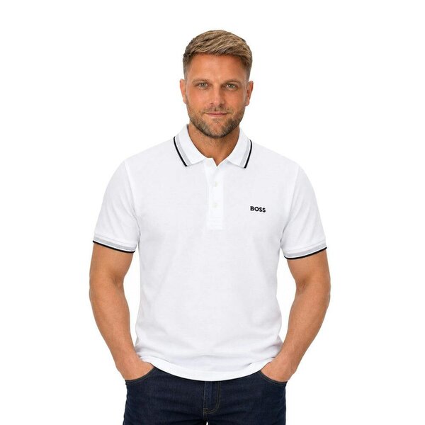 BOSS Paddy Piqué Polo Shirt White
