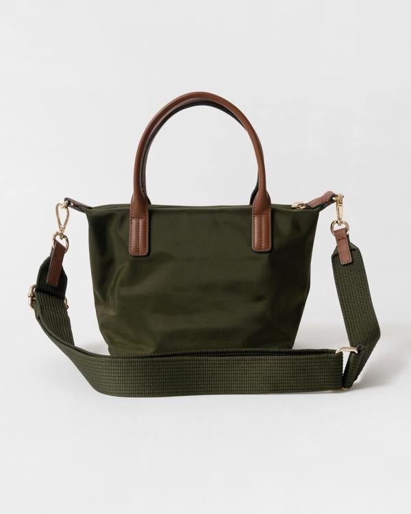 Back of Tommy Hilfiger Popette Womens Mini Tote Bag - Green