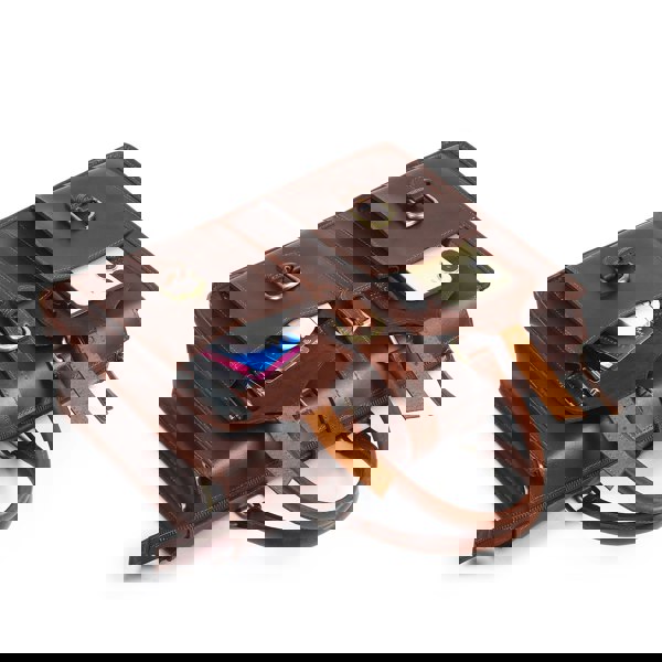 Garrison Leather Laptop Messenger Bag - DÖTCH CLUB