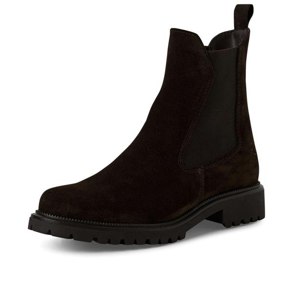 Tamaris Womens Mocca Brown Leather Classic High Chelsea Ankle Boots