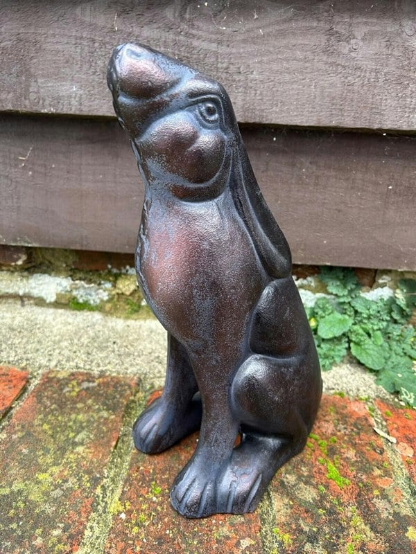 Inspirational Gifting Stargazing Hare Garden Sculpture Cast Iron Ornament