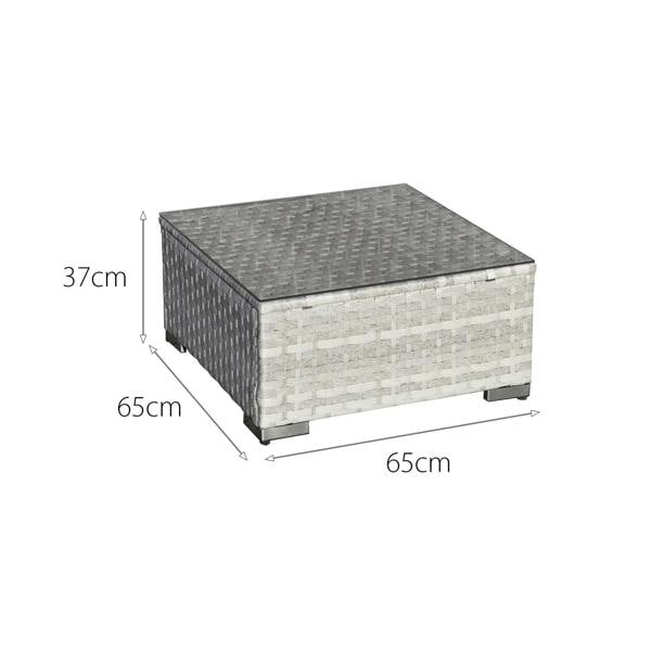 malta rattan 10 seat u shape set in dove grey with 2 footstools