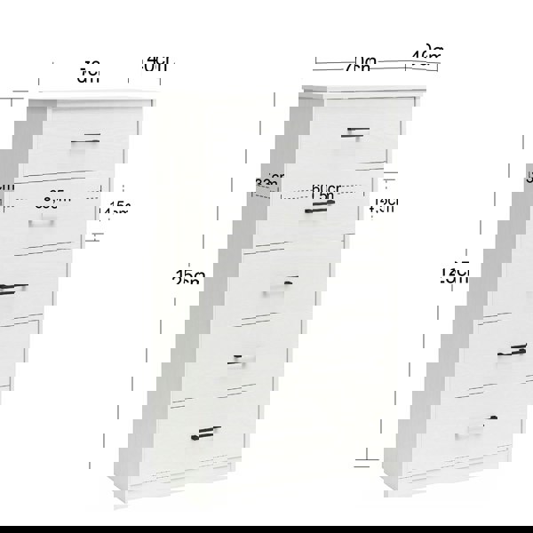 Dorel Home BrEZ Build Pearce 5 DRW Dresser Light Oak