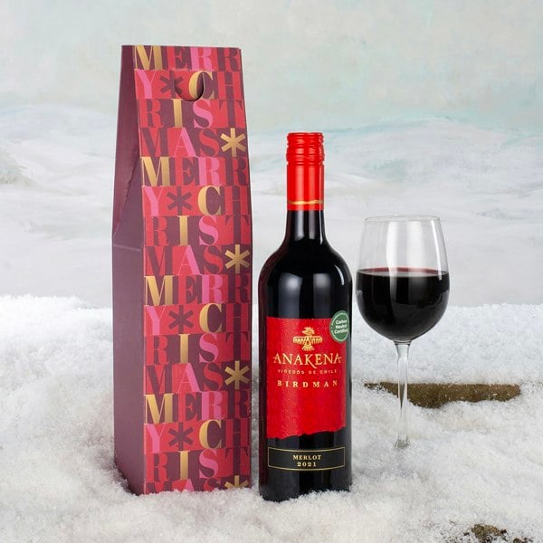 Virginia Hayward Red Wine for Christmas - Merlot Christmas Wine Gift