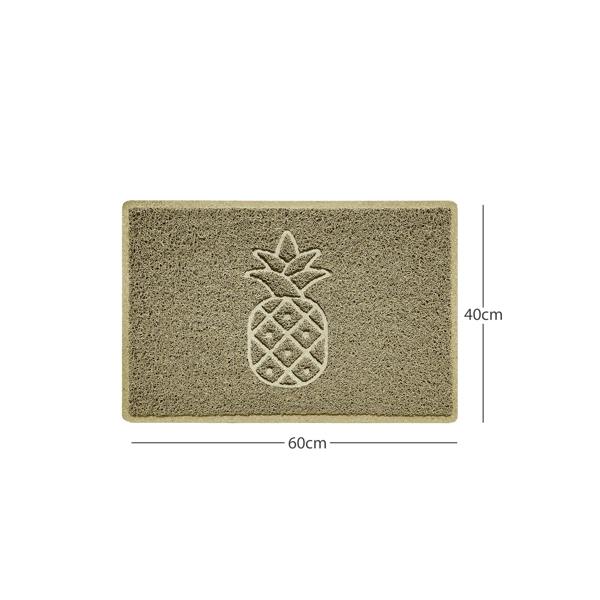 Nicoman Embossed Pineapple Grey Spaghetti Door Mat