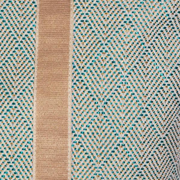 Elie Beaumont Summer Tote - Aqua Geometric basket weave