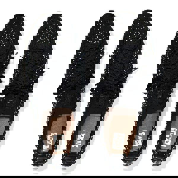 Fit Flop Womens/Ladies Rally Crystal Knitted Trainers - Black - 