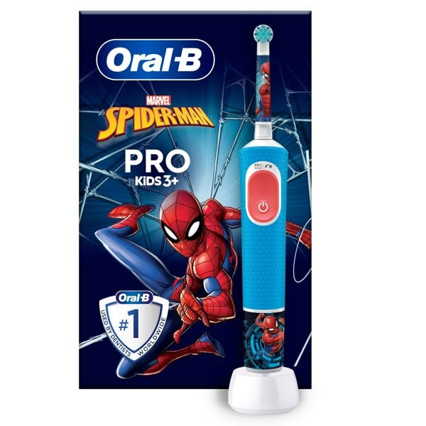 Oral-B Pro Kids Spider-Man Electric Toothbrush Designed By Braun - Blue