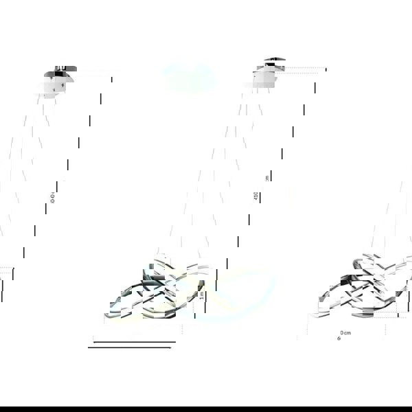 Milagro Cappio Chrome LED Pendant Lamp 36W(130W) Stunning Designer Hanging Ceiling Light With Elegant Chrome Curves