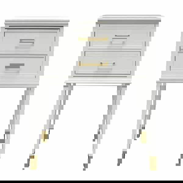 Dorel Home Westerleigh End Table with Drawer in White