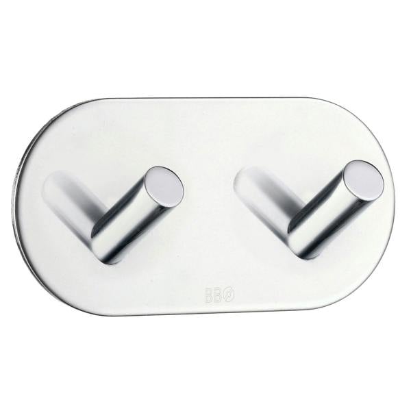 Chrome stainless steel double towel hook