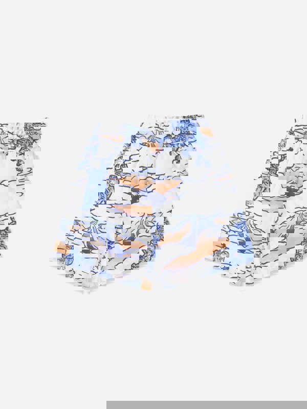 KENZO KIDS KENZO Girls Tiger Print Shorts in White