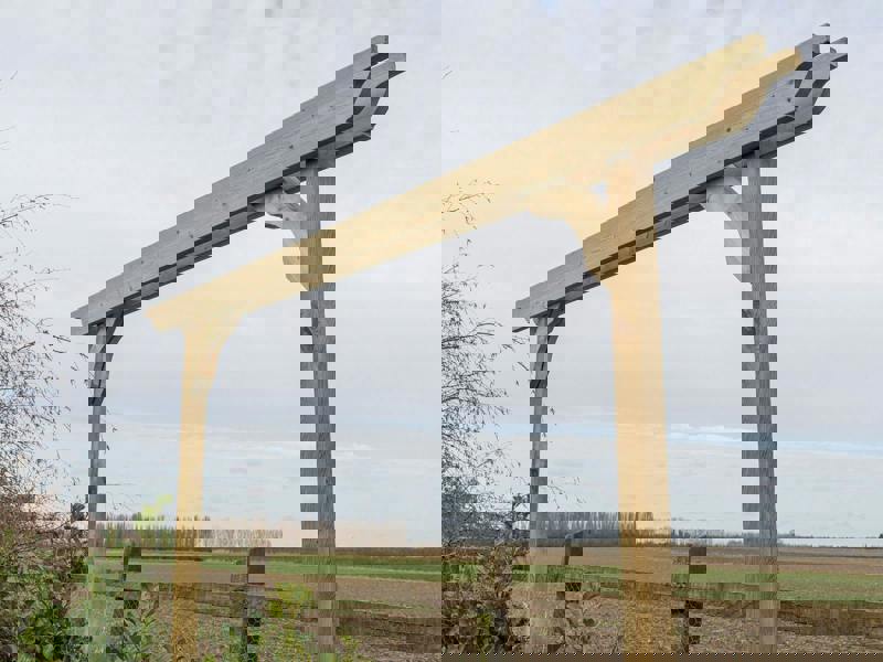 Arbor Garden Solutions Screen Double Beam Pergola, Plant Climbing Arbour - Sculpted Brace