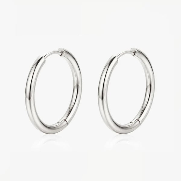 MUCHV Solid Hoop Earrings - 24mm