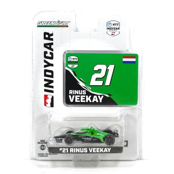 MCSlots Rinus Veekay #21 2024 Indycar Ed Carpenter Racing 1:64 Scale Greenlight 11605