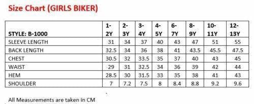 Infinity Leather Kids Jackets Designer's Girls 100% Leather Jacket Zip Up Biker Coats (1-13Years)