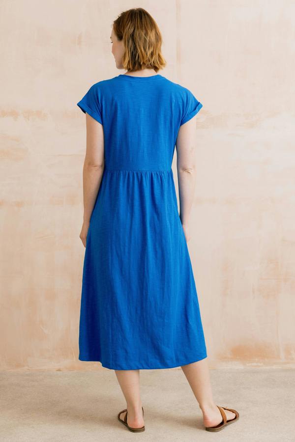 Lily & Me Shine Organic Cotton Jersey Dress Cobalt