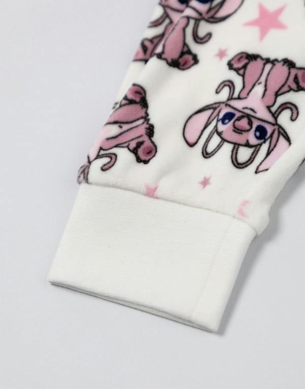 Lilo & Stitch Girls Pink Angel Long Sleeve Long Leg Pyjama Set