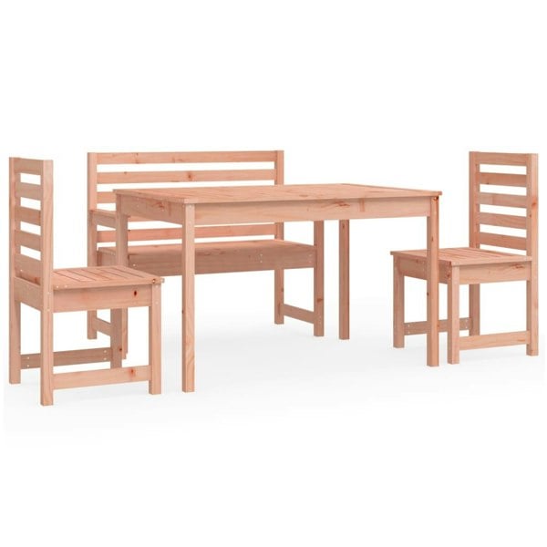 Berkfield 4 Piece Garden Dining Set Solid Wood Douglas
