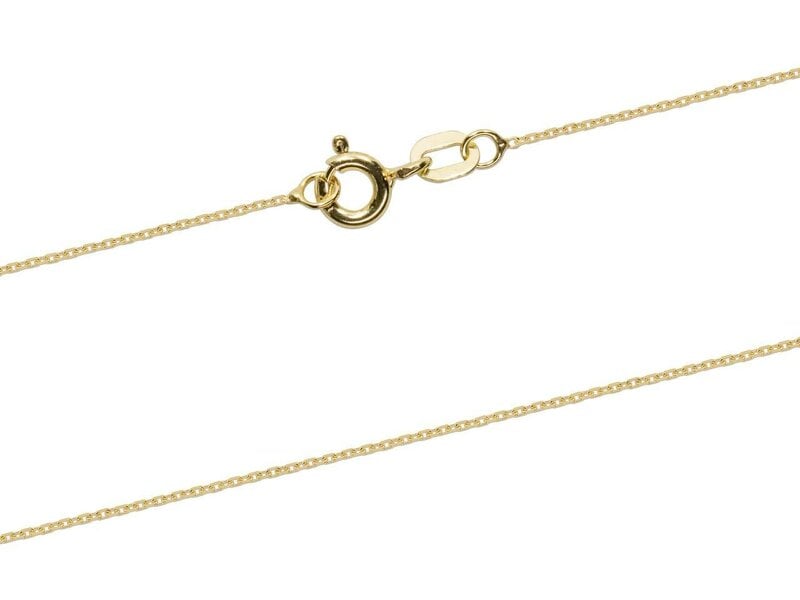 Cooksongold 18ct Yellow Gold Diamond Cut Oval UK Hallmarked Trace Necklace Chain