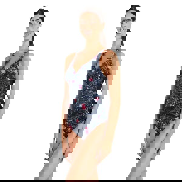 Zoggs Dusk Mystery Classicback navy blue floral one-piece swimsuit