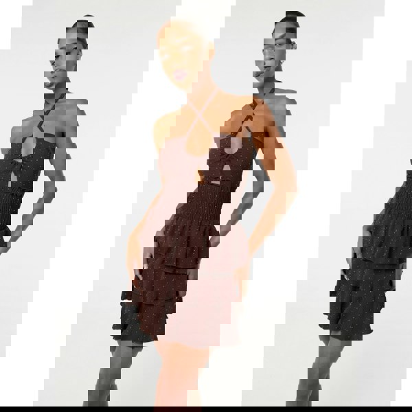 Pink Vanilla Diamante RaRa Skirt Dress