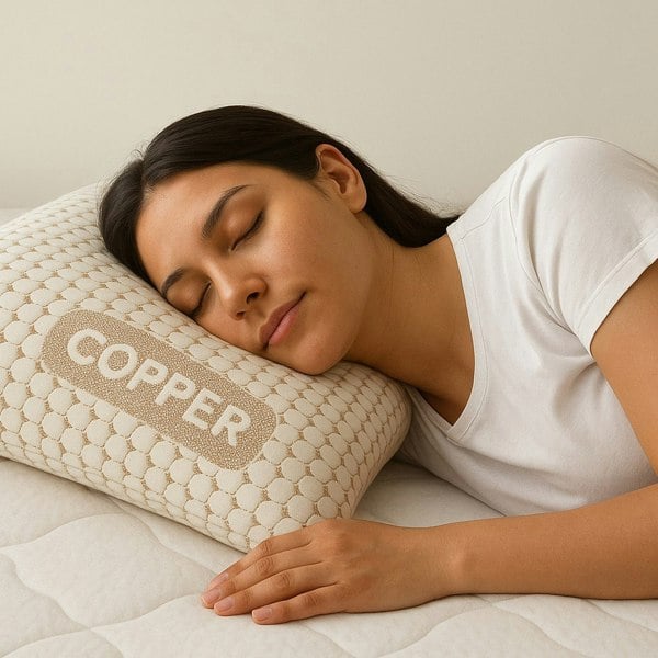 HomeSpace Direct Kampala Hill Copper Infused Pillow