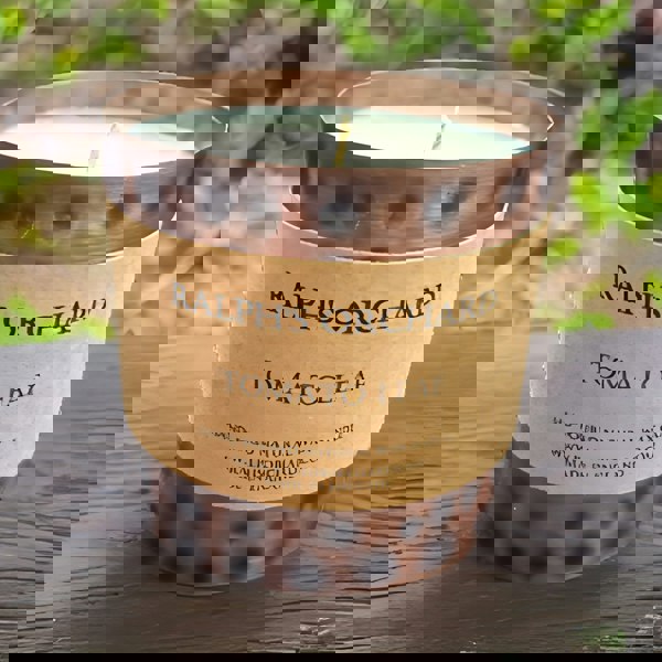 Antique tin scented candle
