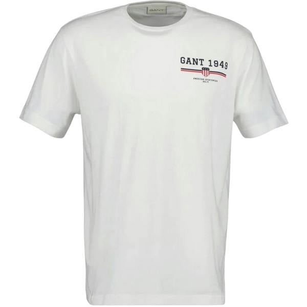 Gant Mens 1949 Graphic Regular T-Shirt - Eggshell - 