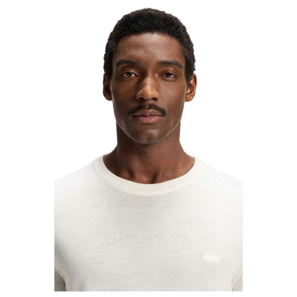 Boss Mens Logo Jumper - White - 