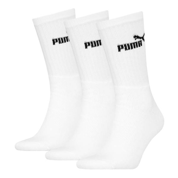 Puma Unisex Adult Crew Socks (Pack of 3) - White - 
