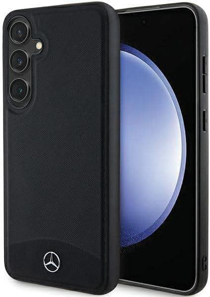 Mercedes Benz Genuine Leather Fluted with MagSafe Star Logo Case for Samsung Galaxy S24 6.2" Black - MEHMS24S23RBARK