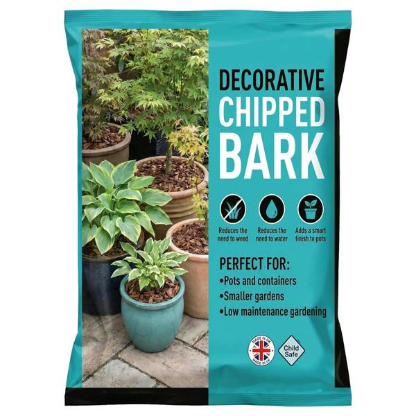 40L Decorative Chipped Bark For Gardens, Borders, Paths & Landscaping