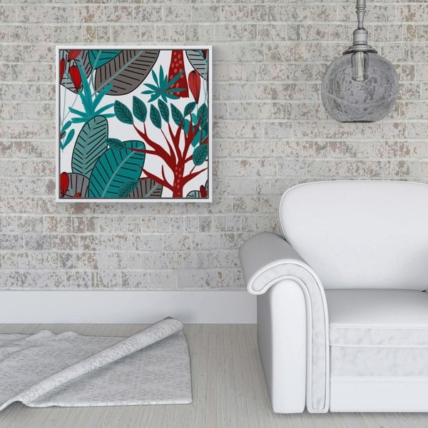 Warren Reed Jungle Exotic Summer Tropical Leaves Framed Canvas