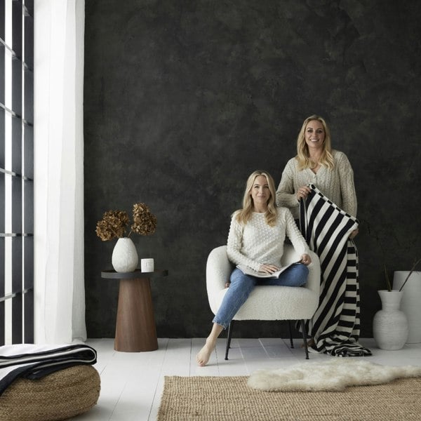 Style Sisters Knitted Stripe Cotton Blanket Throw