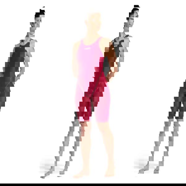 Arena Powerskin ST NEXT deep red speedo with gold trim, recycled fabric