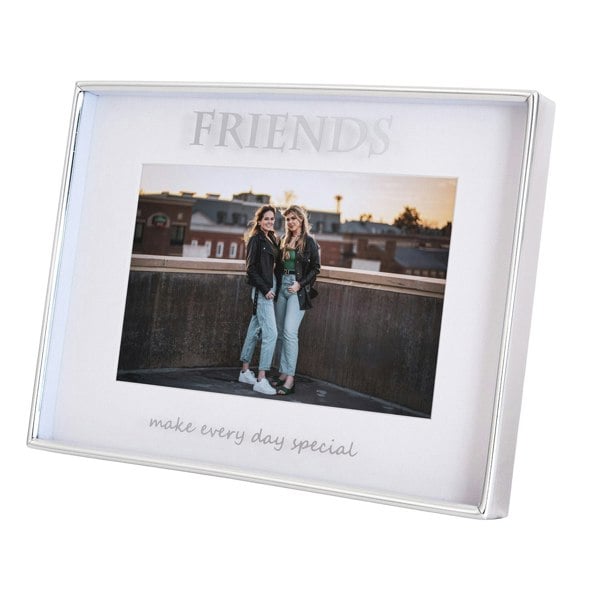 Contemporary Silver Plated Friends 4x6 Picture Frame for Wall or Table Image 2