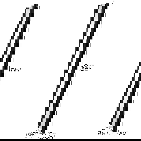 Monstershop Oval Mirror Radiator - 1800mm x 380mm - Black