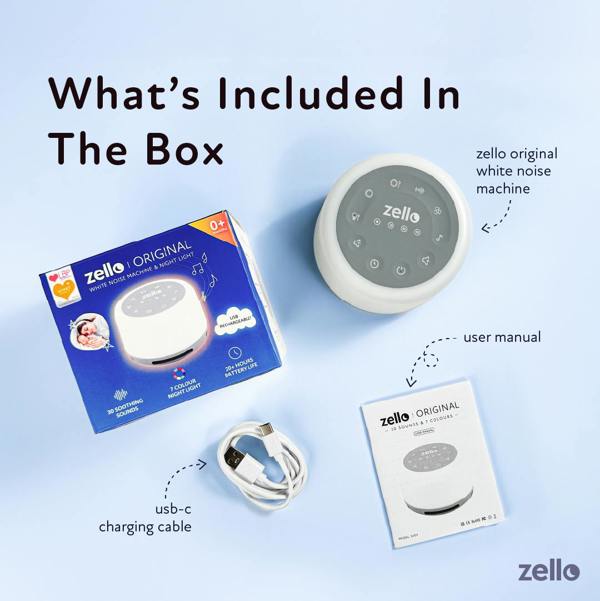 Zello Original White Noise Machine & Night Light